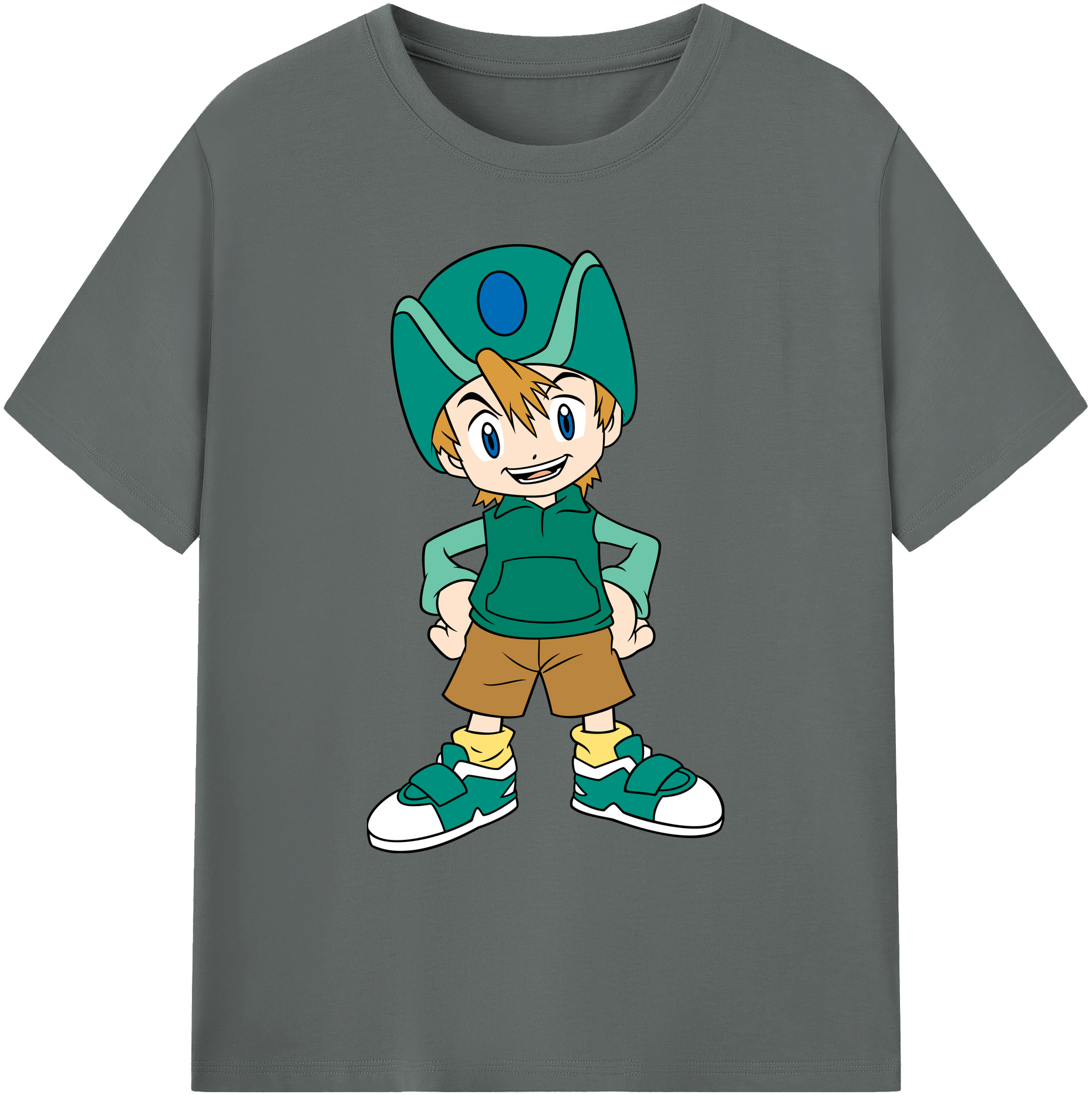 （画像用） Digimon デジタルモンスター/デジモン 綿100％ メンズ半袖Tシャツ｜肌触りやわらか＆通気性